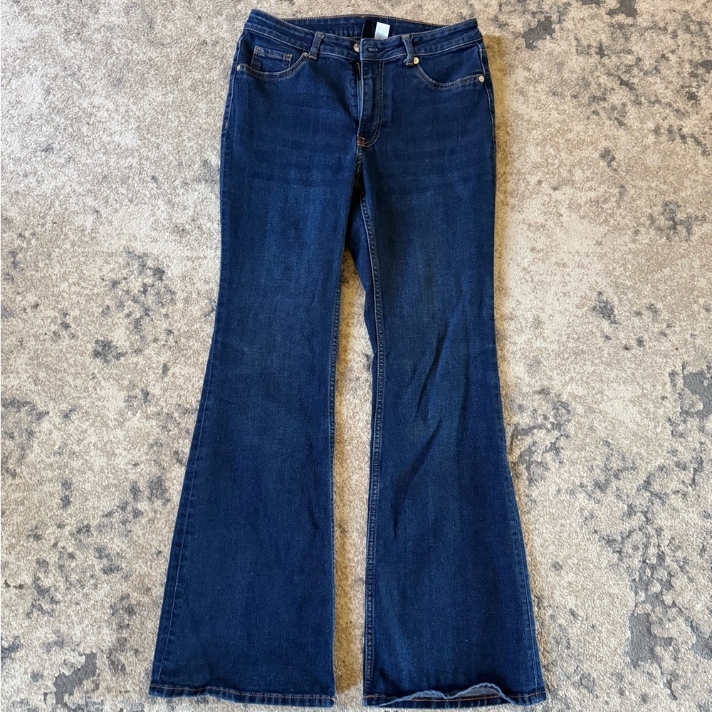 Divided Dark Blue Flare Jeans - Picture 2 of 4